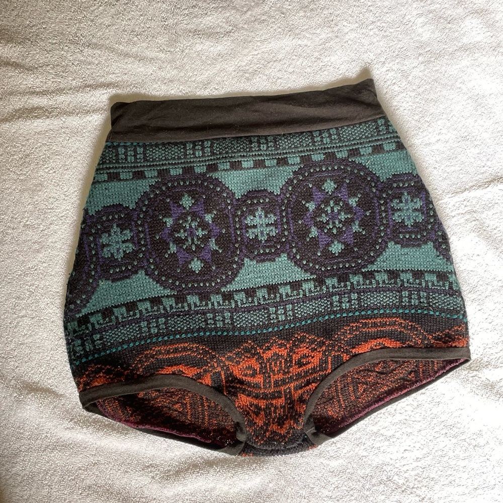 Unique high-waist booty festival shorts